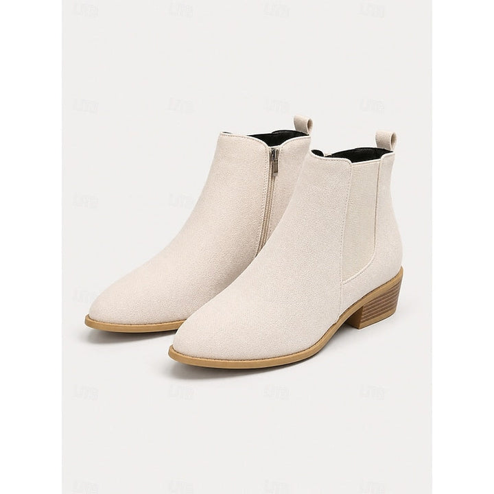 Vivienne | Puntige Block Heel Enkellaarsjes