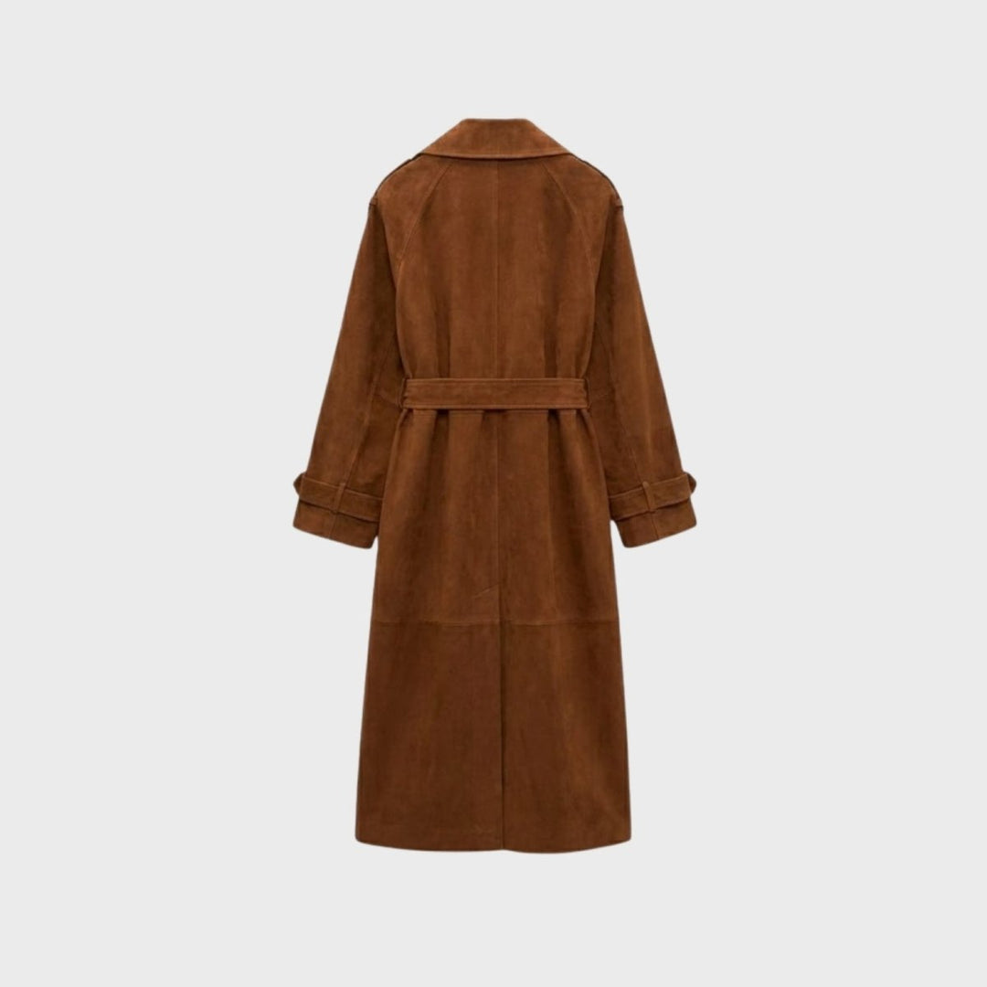 Naz | Klassieke Geknoopte Vloeibare Trenchcoat