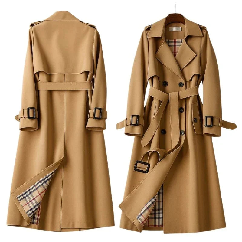 Nia | Geknoopte Dubbelgeknoopte Moderne Trenchcoat
