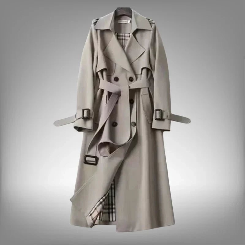 Nia | Geknoopte Dubbelgeknoopte Moderne Trenchcoat