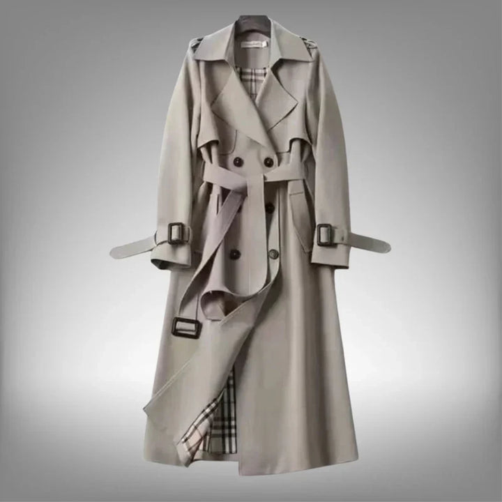 Nia | Geknoopte Dubbelgeknoopte Moderne Trenchcoat