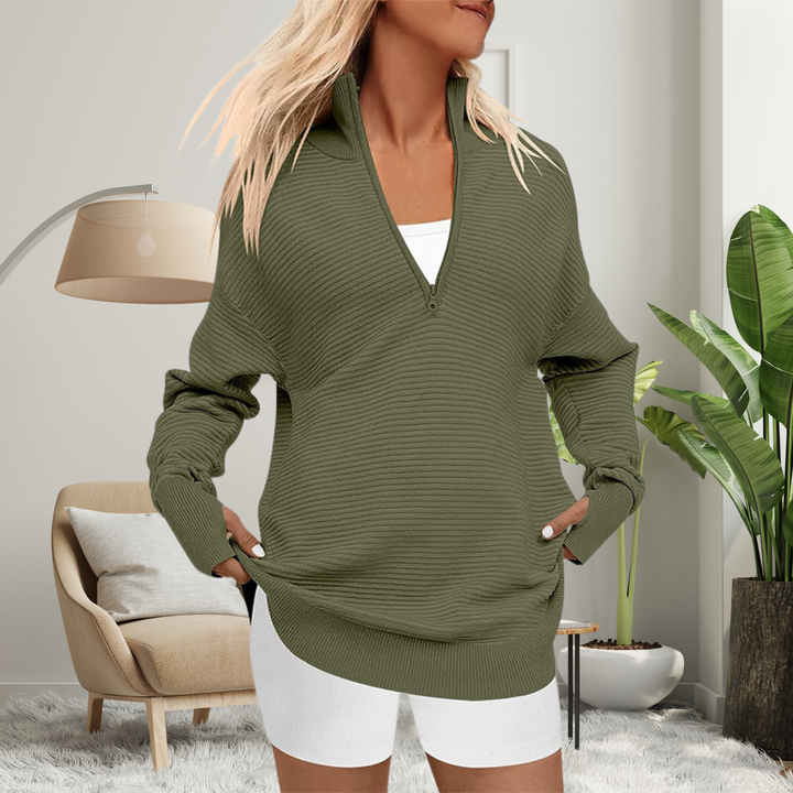 Nina | Gedrapeerde Oversized Geselecteerde Trui
