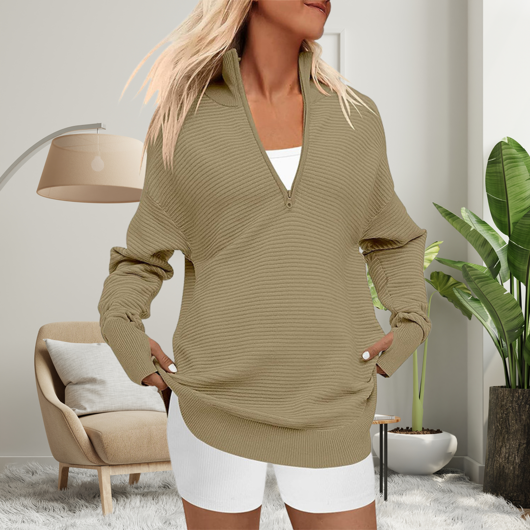 Nina | Gedrapeerde Oversized Geselecteerde Trui