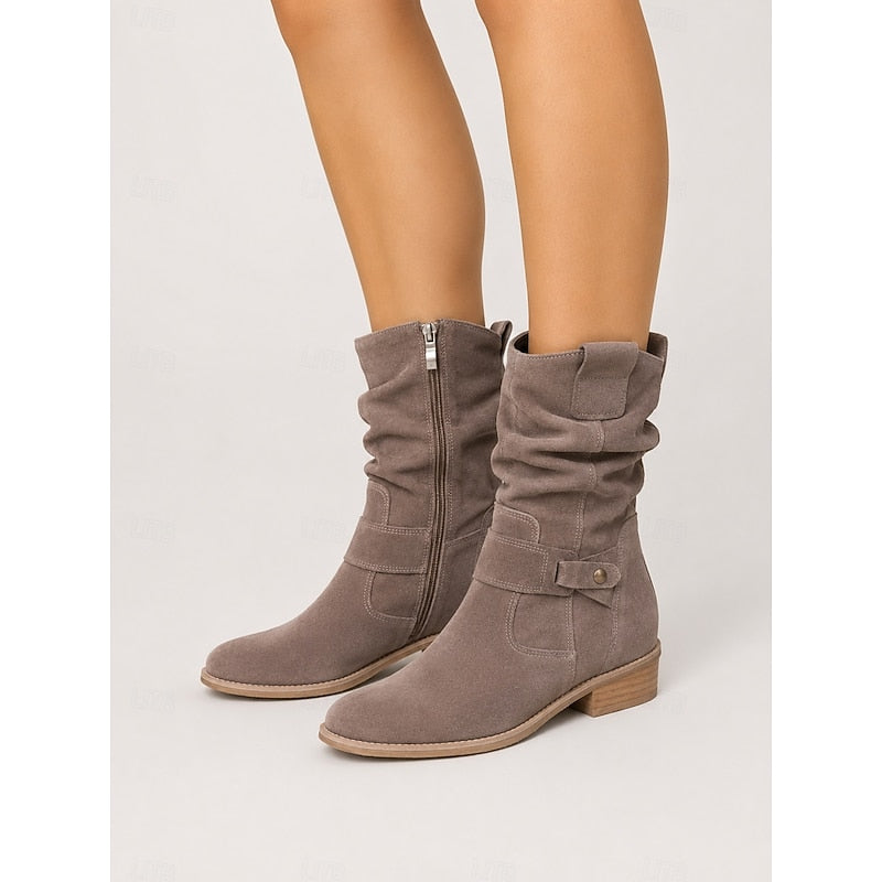 Tessa | Slouchy Buckle Enkellaarsjes