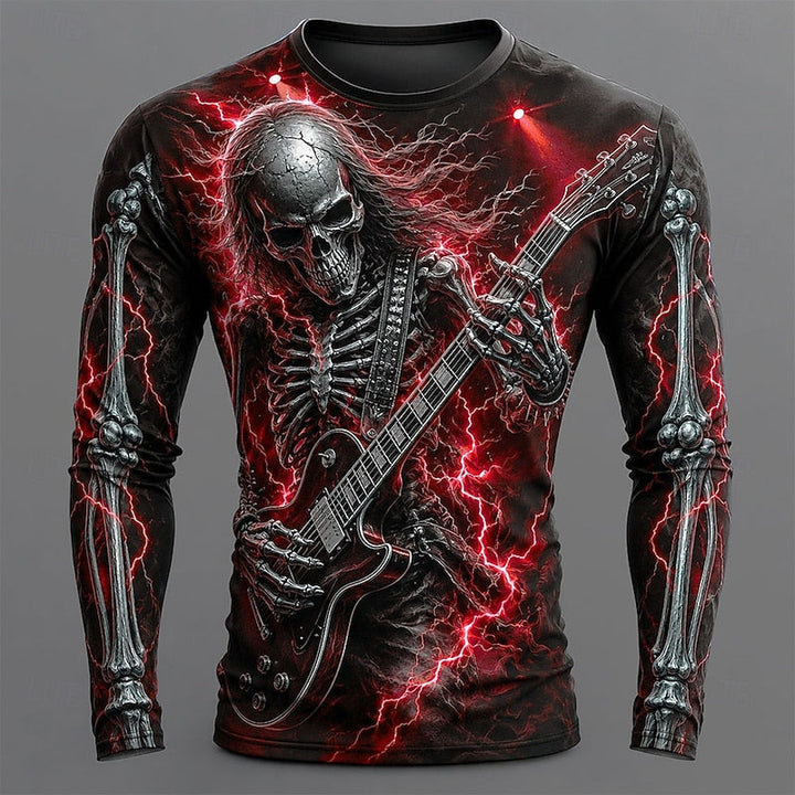 Ronan | Skelet Gitaar Halloween Lange Mouwen Shirt