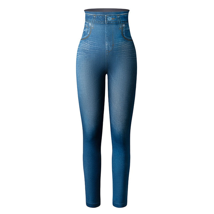 Vormgevende Denim Print Leggings