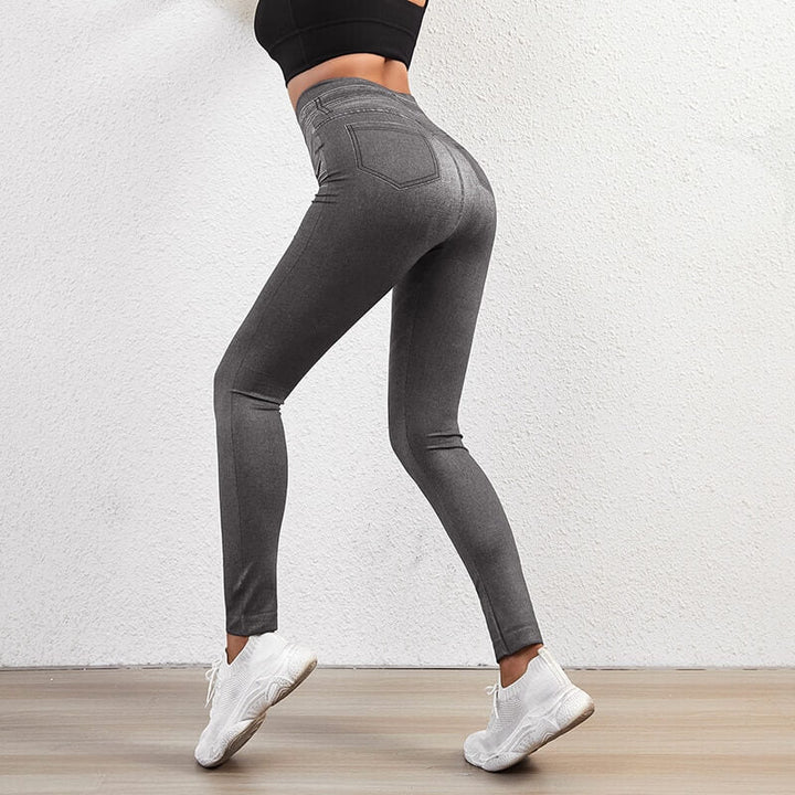 Vormgevende Denim Print Leggings