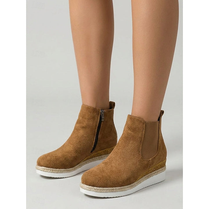 Vera | Gezellige Wedge Enkellaarzen