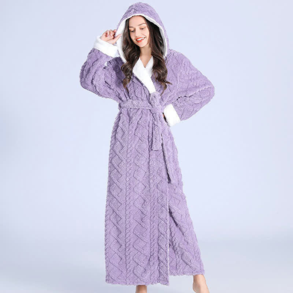 Lange Gewatteerde Cozy Plush Badjas