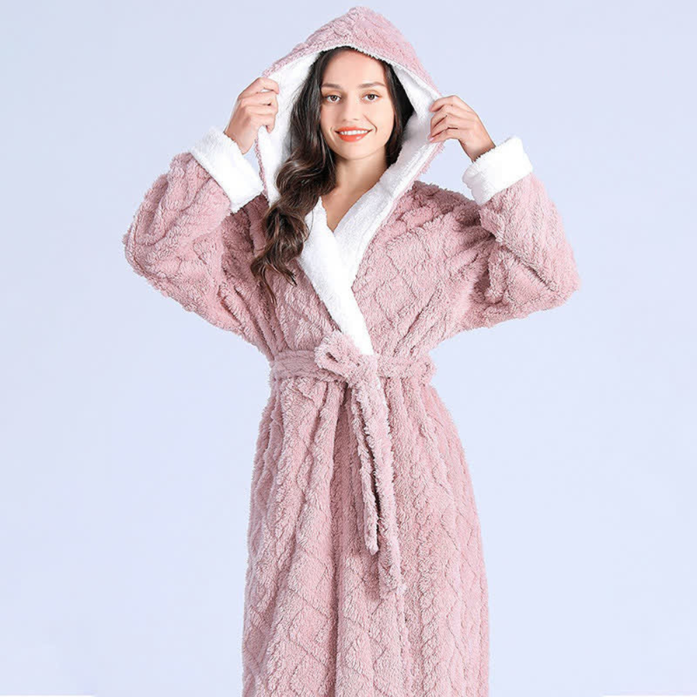Lange Gewatteerde Cozy Plush Badjas