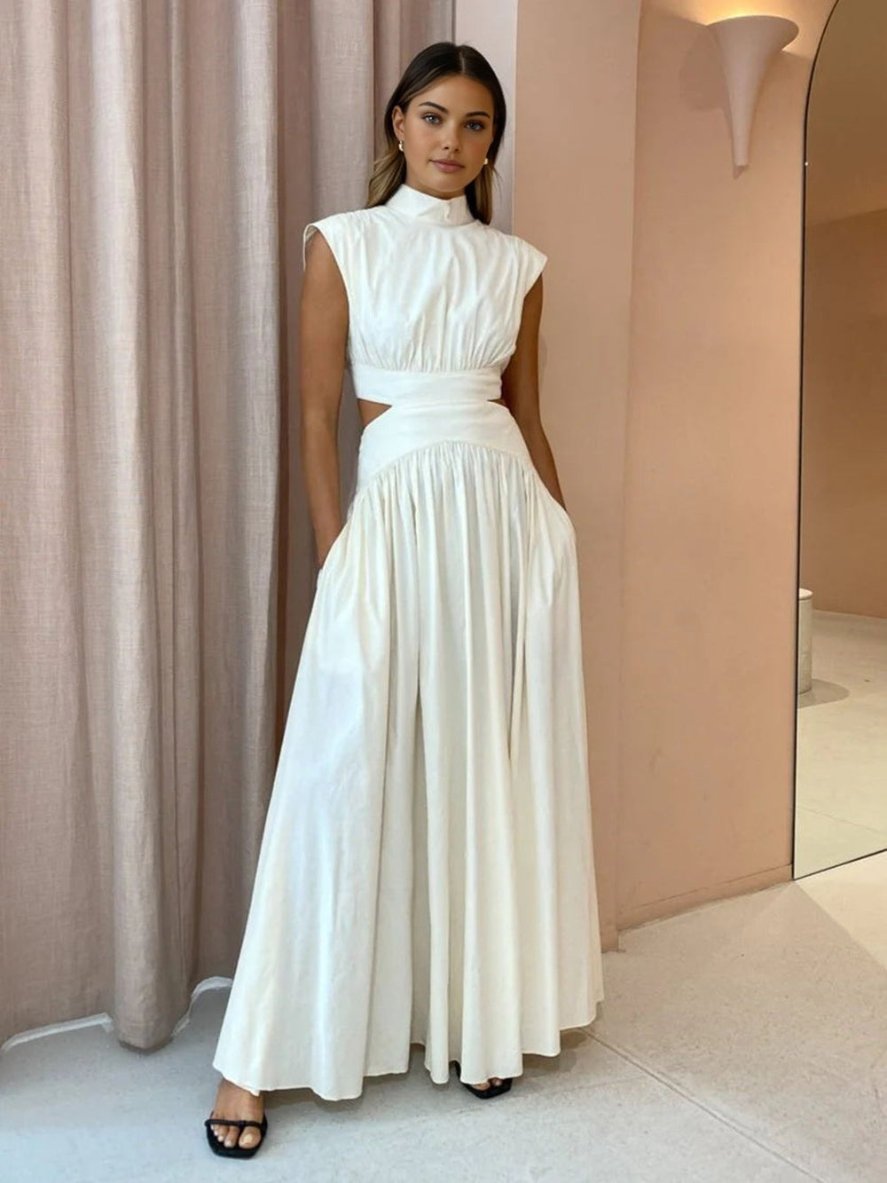 Jaylina | Maxi Jurk met Open Zijkanten