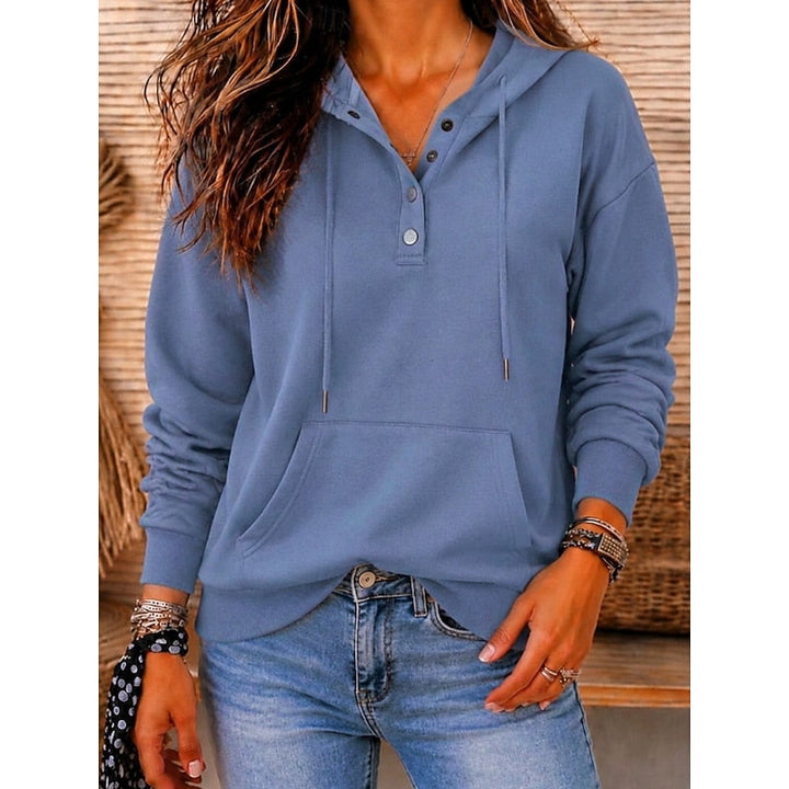 Blythe | Ontspannen Knop-Hals Hoodie