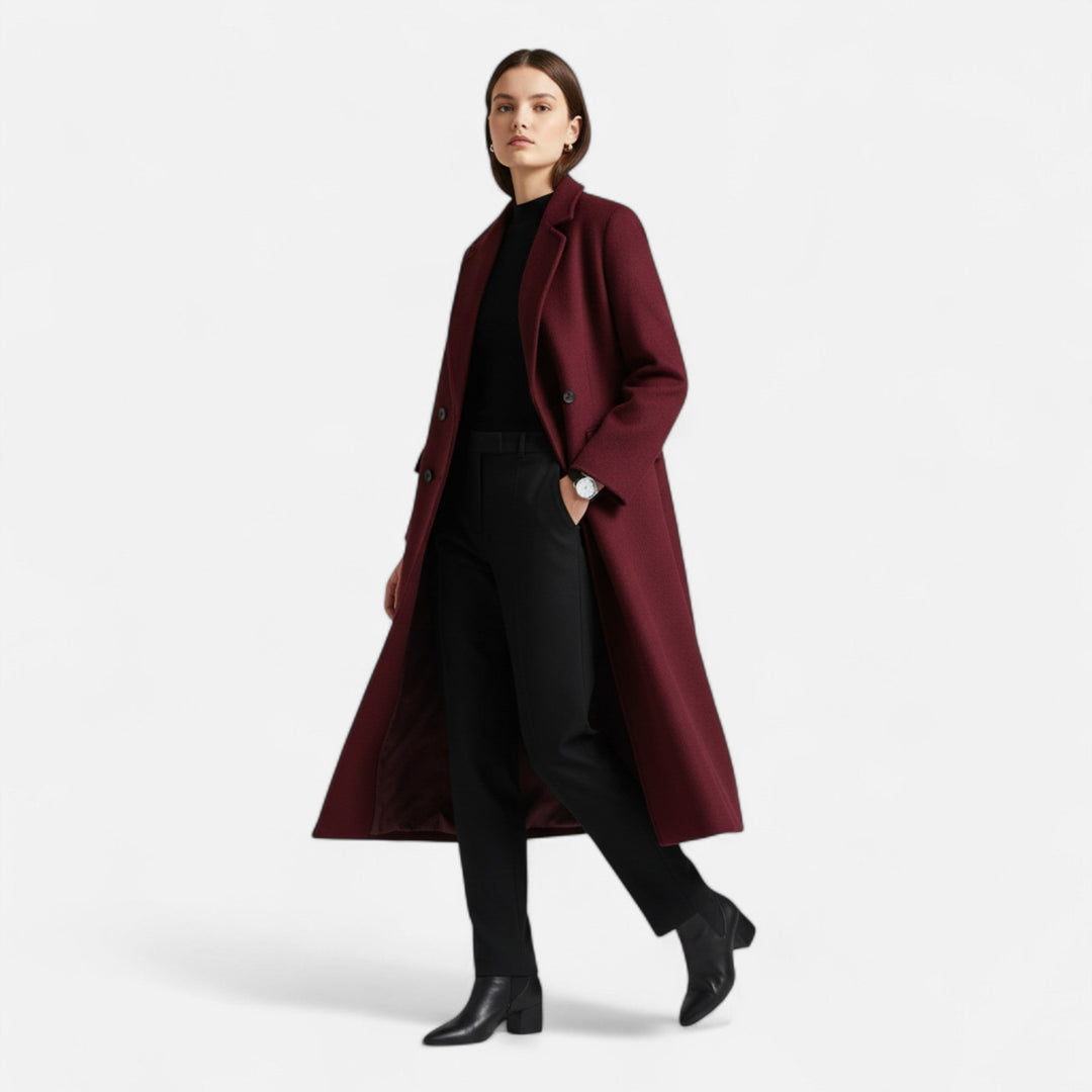Radmila | Strakke Dubbelzijdige Vloeibare Trenchcoat