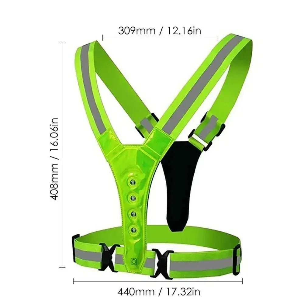 RUNSPARK – Verstelbaar LED Vest – 3 Modi voor Veilige Nachttraining