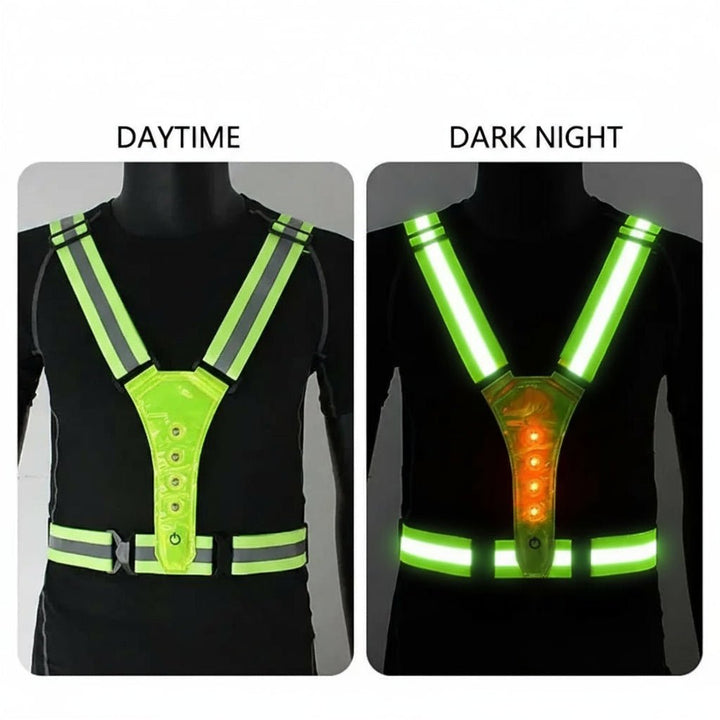 RUNSPARK – Verstelbaar LED Vest – 3 Modi voor Veilige Nachttraining