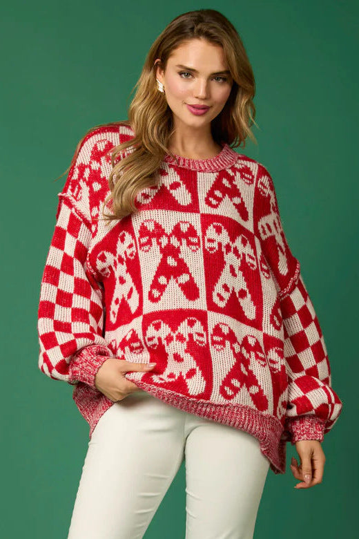 Saar | Crew-Neck Geribbelde Nonchalante Trui