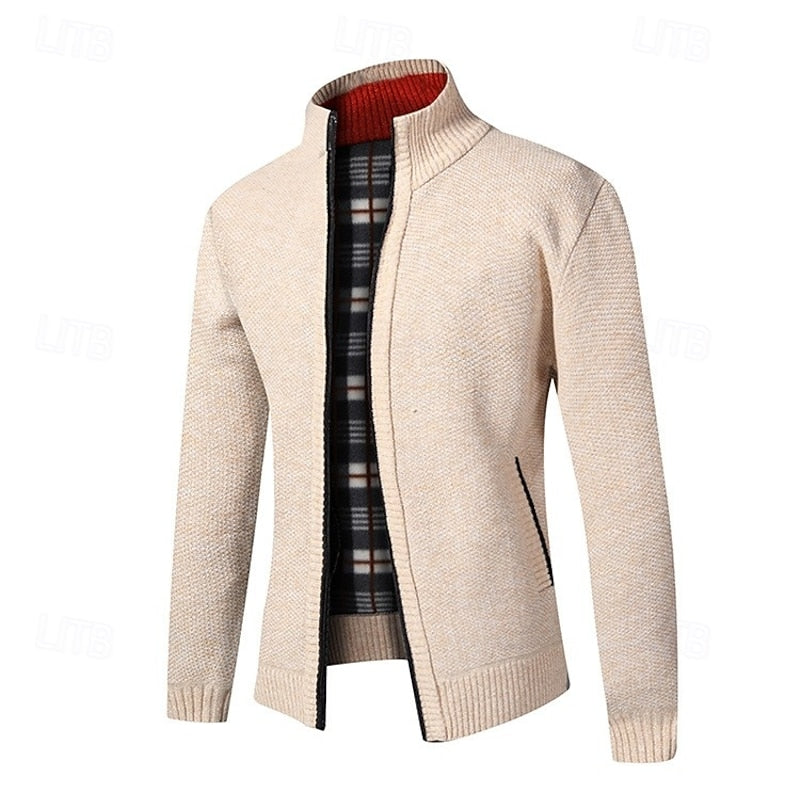 Gregory | Staande Kraag Zip Cardigan