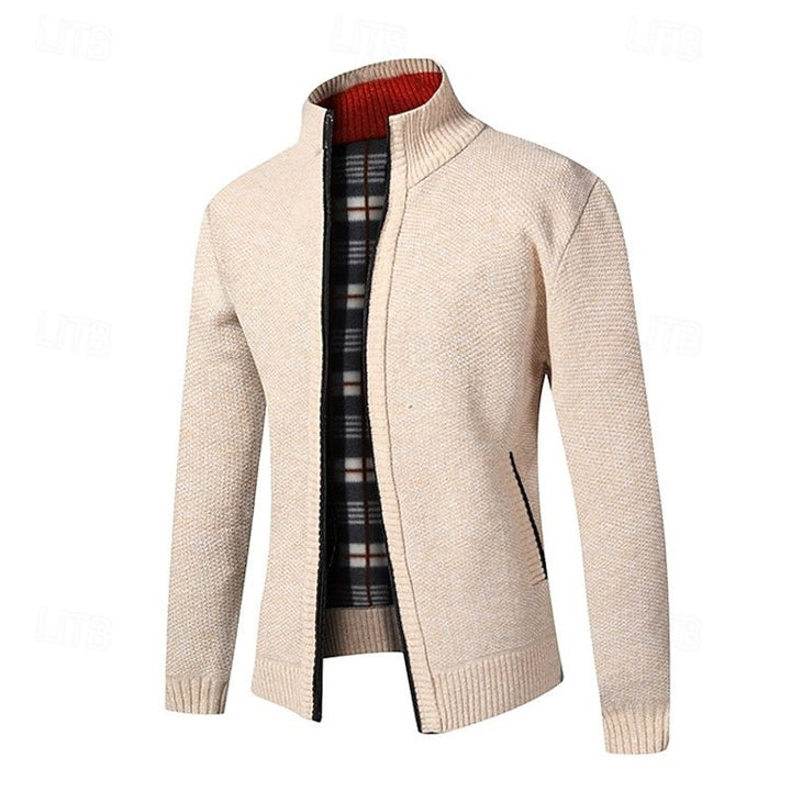 Gregory | Staande Kraag Zip Cardigan