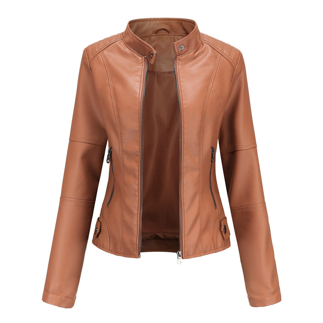 Saga | Zip-Up Stille Stijlvolle Leren Jas