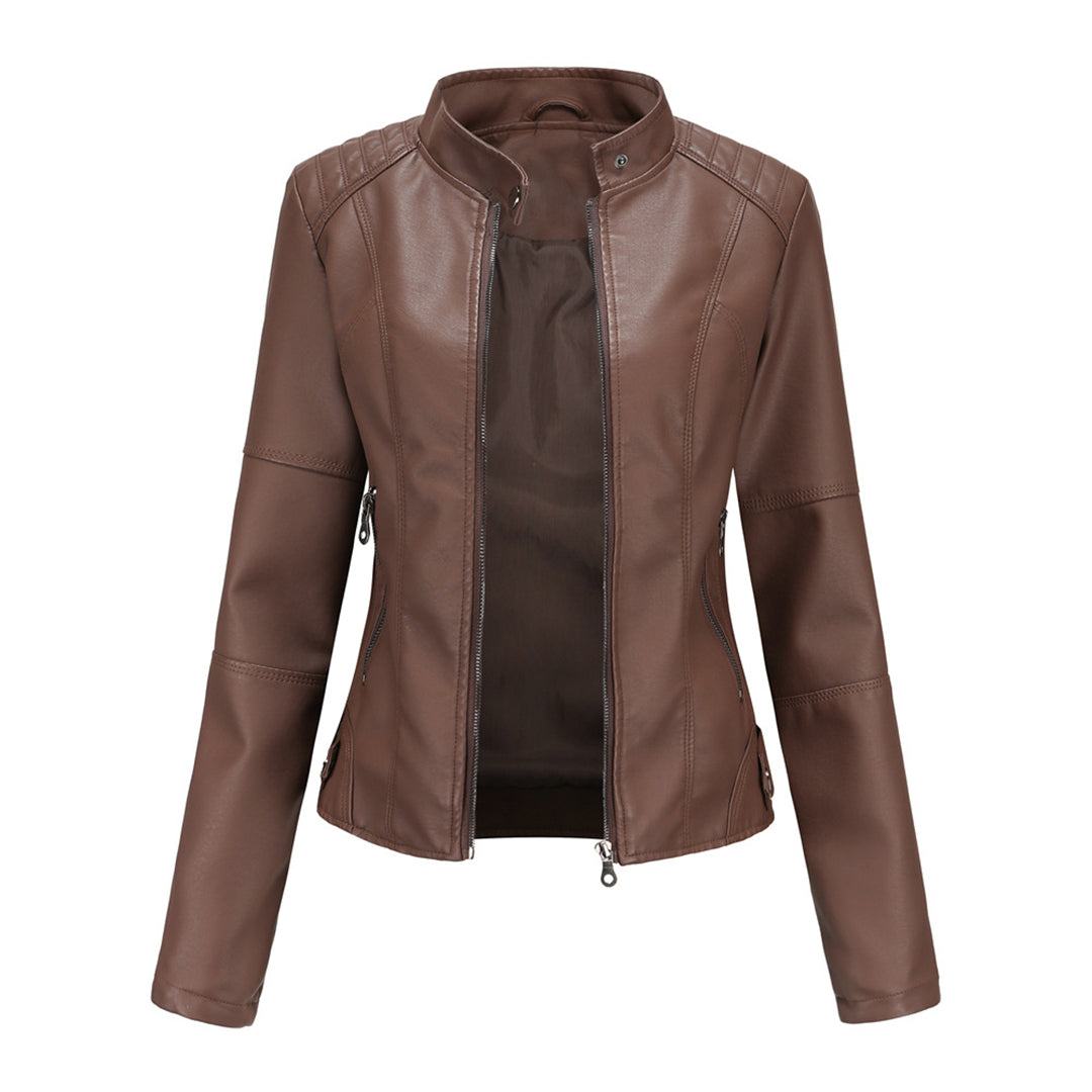 Saga | Zip-Up Stille Stijlvolle Leren Jas
