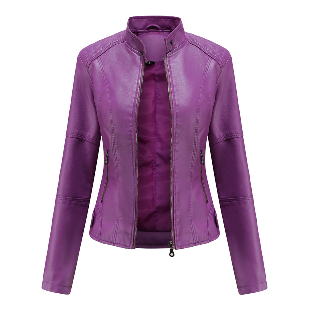 Saga | Zip-Up Stille Stijlvolle Leren Jas