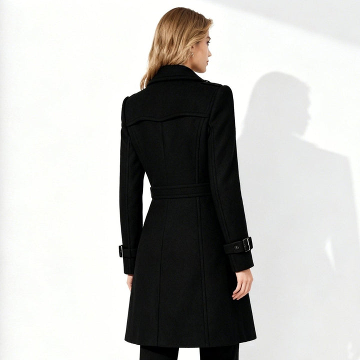 Sena | Minimalistische Trenchcoat met Notch-Lapel en Fit-and-Flare