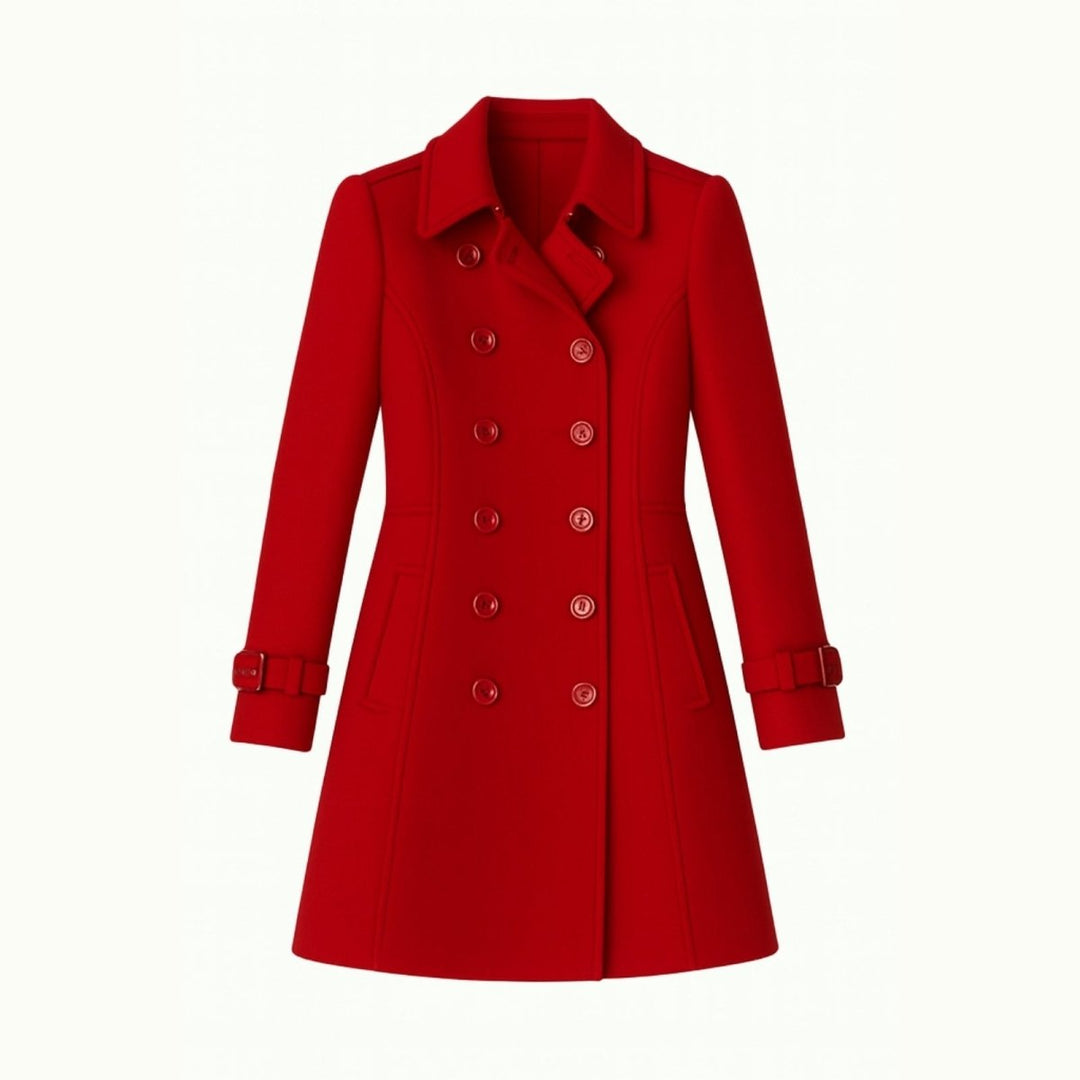 Sena | Minimalistische Trenchcoat met Notch-Lapel en Fit-and-Flare