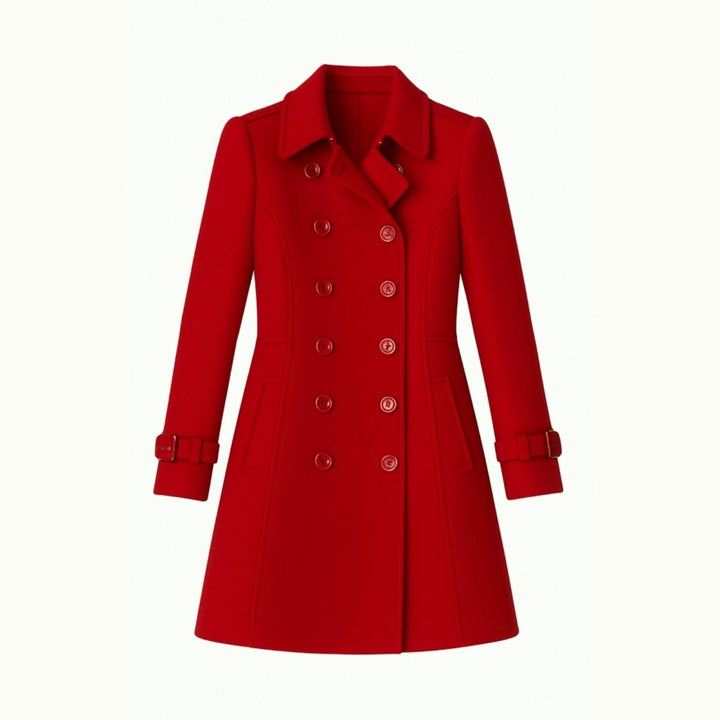 Sena | Minimalistische Trenchcoat met Notch-Lapel en Fit-and-Flare