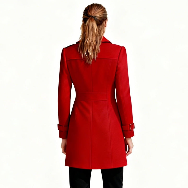 Sena | Minimalistische Trenchcoat met Notch-Lapel en Fit-and-Flare