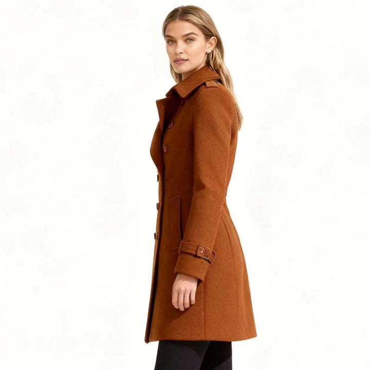 Sena | Minimalistische Trenchcoat met Notch-Lapel en Fit-and-Flare