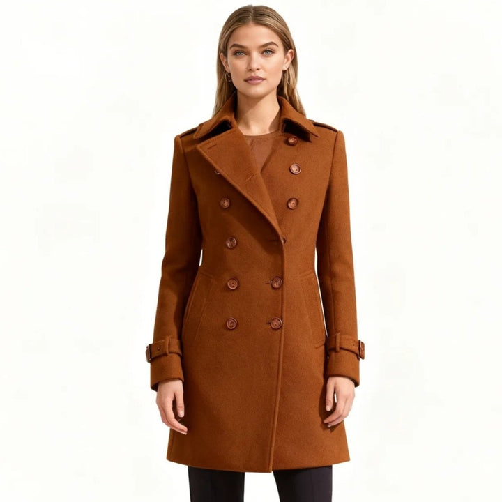 Sena | Minimalistische Trenchcoat met Notch-Lapel en Fit-and-Flare