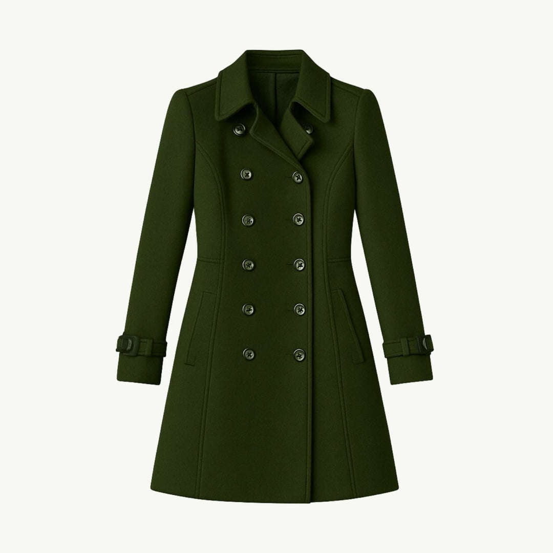 Sena | Minimalistische Trenchcoat met Notch-Lapel en Fit-and-Flare