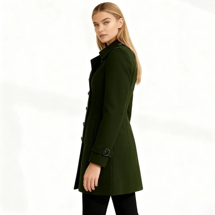 Sena | Minimalistische Trenchcoat met Notch-Lapel en Fit-and-Flare