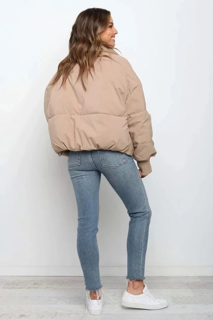 Sien | Hoge Hals Zip-Up Effortless Puffer Jast