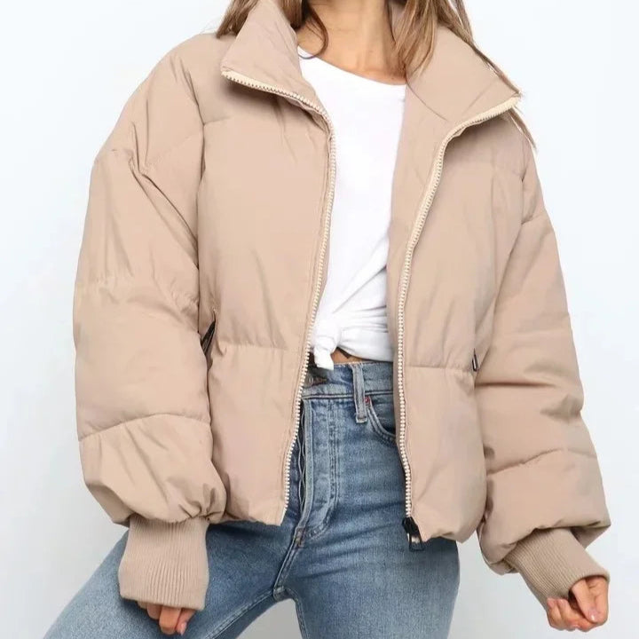 Sien | Hoge Hals Zip-Up Effortless Puffer Jast