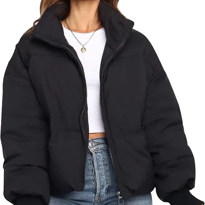 Sien | Hoge Hals Zip-Up Effortless Puffer Jast