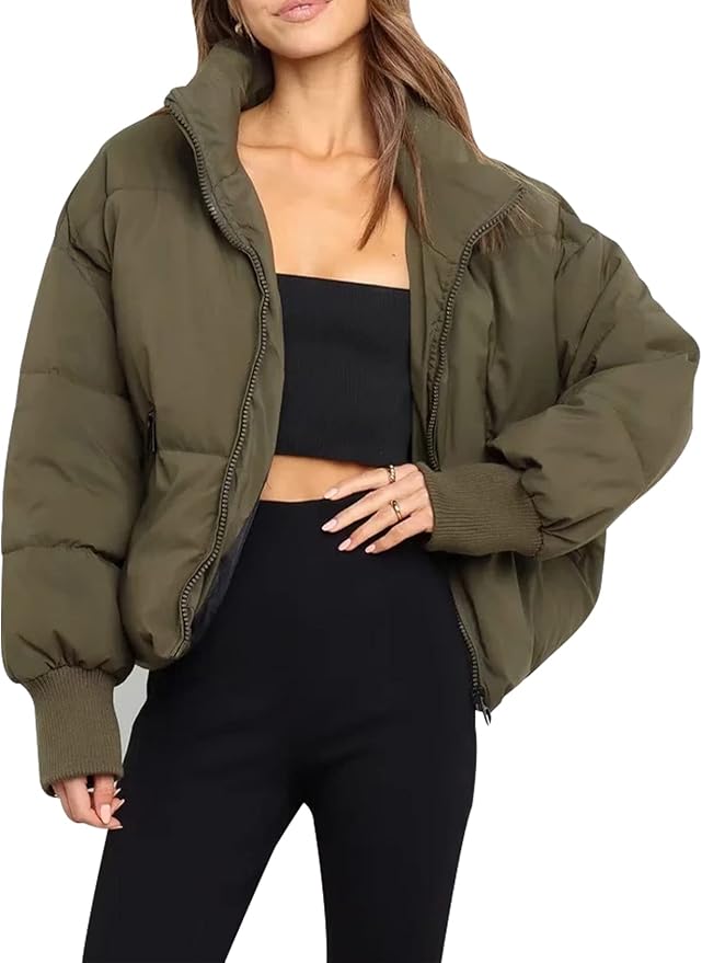 Sien | Hoge Hals Zip-Up Effortless Puffer Jast