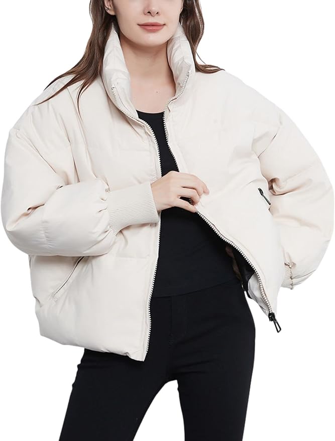 Sien | Hoge Hals Zip-Up Effortless Puffer Jast