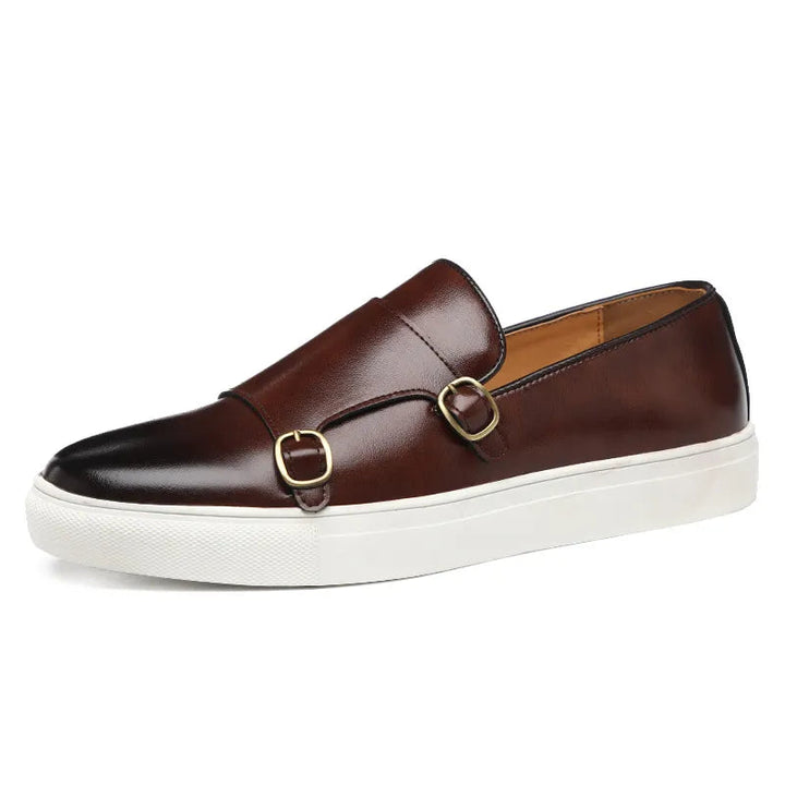 Dubbele Gesp Loafer Stijl Casual Schoenen