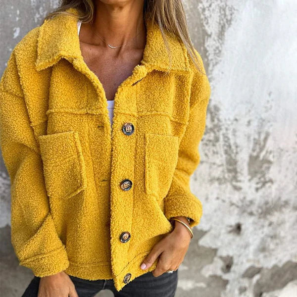 Zoe - Stijlvolle Korte Woljas met Revers