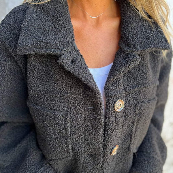 Zoe - Stijlvolle Korte Woljas met Revers