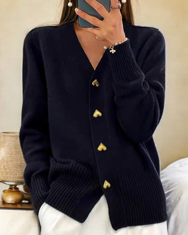 Faith - Hart Gebreide Cardigan