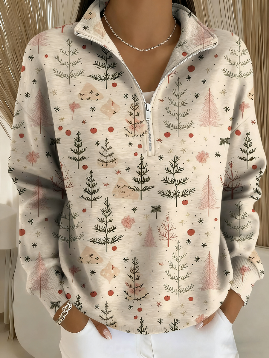 Dames Merry Christmas Print lange mouwen T-shirt