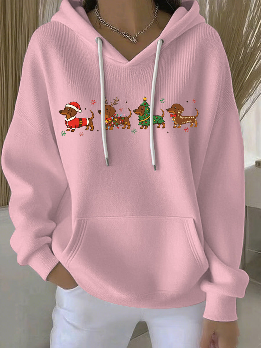 Dames Kerst Print Vrijetijds Hoodie