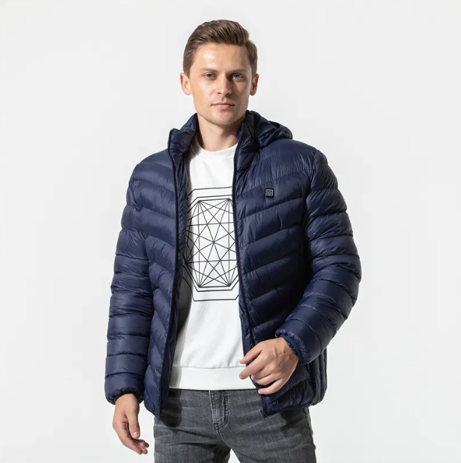 Unisex Slim Geïsoleerde Jas (Batterij niet inbegrepen)