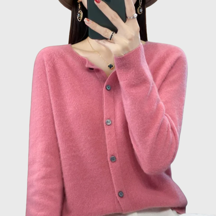 Valerie | Schone Knopen-Voorkant Cardigan