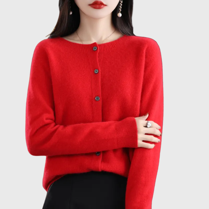 Valerie | Schone Knopen-Voorkant Cardigan