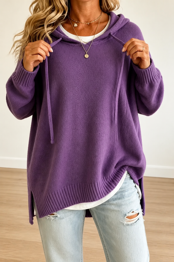 Wearbella – Oversized Trui met Capuchon en Touwtjes