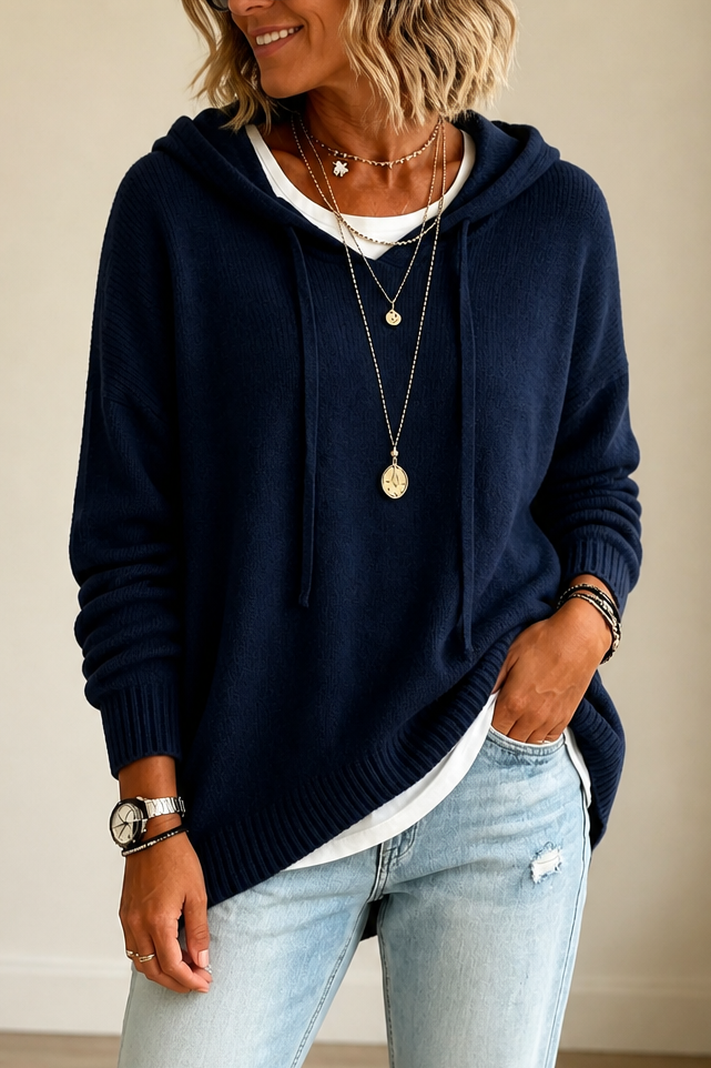 Wearbella – Oversized Trui met Capuchon en Touwtjes