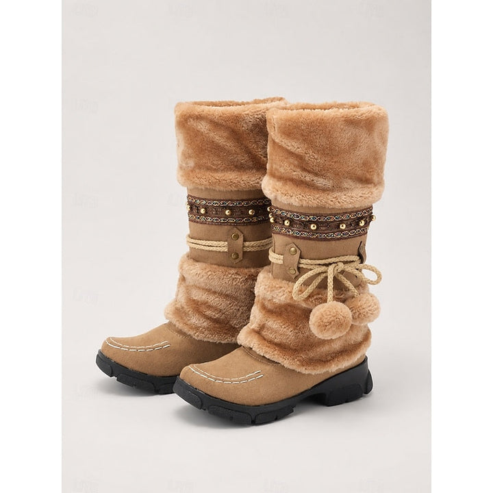 Wren | Gezellige Boho Winterlaarzen tot de Middel